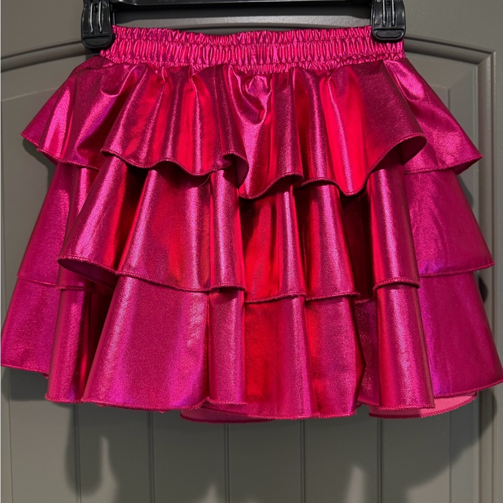 Vibrant Fuchsia Layered Skirt for Kids